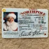 Plast Santa ID -kort Nyhet Lost Sleigh Flying License Christmas Eve Box Filler Gift Santa Claus Driver 'License