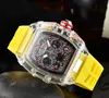 High-end men's watches Sapphire crystal High-quality top designer quartz watches Luminous rubber straps Water-resistant sports watches