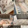 Bettwäsche-Sets LVYZIHO Baby-Jungen-Kinderbett-Set mit individuellem Namen, blauer Elefant, Duschgeschenk 230905