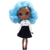 Poupées ICY DBS Blyth poupée Bob cheveux peau super foncée corps articulaire 16 BJD cadeau jouet ob24 anime fille 230904