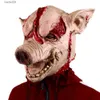 Party Masks Halloween Scary Masks Fancy Dress Party Horror Pig Head Mask Animal Cosplay Costume Accessories Latex Mask T230905