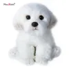 Plush Dolls Boneka Anjing Maltese Mawah Mewah Hewan Peliharaan Simulasi Lucu Berbulu Hadiah Ulang Tahun Bayi Natal Anak Malebe Drop 230905