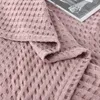 Blankets Yaapeet Summer Waffle Plaid Cotton Bed Blanket Throw Thin Quilt Knitted Bedspread Home el Coverlets Green Pink 230905