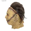 Maschere per feste Maschera horror di Halloween Texas Chainsaw Killer Maschere in lattice Maniac Slayer Puntelli Cosplay Accessori T230905