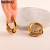 Navel Bell Button Rings Vanku 2pcs Round Ring Ear Hanger Weights For Stretched Earlobe Plugs Piercing Stainless Steel Gauges Jewelry 230905
