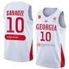 Stampa Coppa del Mondo 2023 Georgia Maglie da basket 10 Duda Sanadze 6 Kakhaber Jintcharadze 9 Giorgi Shermadini 8 Giorgi Tsintsadze 7 Luka Liklikade 35 Goga Bitadze Man