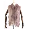 Womens Fur Faux High Quality Retailwholesale Raccoon Dog Collar Trim Women Sticked Natural Rabbit Vest Giletwaistcoat 230904