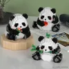 Blocos criativos panda blocos de construção cidade construção animal modelo montagem micro diamante brinquedo para o presente do miúdo r230905