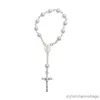 Charm Armband Katolska fingerkedja Mini Rosary Finger Baptism Armband för dop gynnar dop R230905