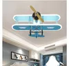 ペンダントランプノルディック飛行機キッズ照明器具l71cm W66cm H80cmは家の装飾用の男の子の部屋を導いた