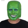 Alta calidad Halloween La máscara Jim Carrey Verde Látex Máscara Fiesta  Vestido de fantasía Cosplay Casco Disfraz Accesorios _u