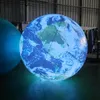 2m hanging LED inflatable earth ball giant inflatable globe balls for events decoration293O
