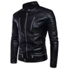 Men's Leather Faux Mens Bomber Jackets Fashion Men Coat Zipper Overcoat Motor Jacket Motorcycle Bikers Punk Man Brand Top Colthing 230904