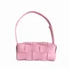 Luxustasche Bottga Vene ME New Brick Checker Underarm Wrap Pink Woven Pillow Bag One Shoulder Handtasche Damen X