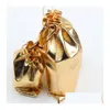 Bolsas de jóias sacos banhado a ouro gaze cetim saco de presente de natal 6x9cm 7x9cm 9x12cm 13x18cm novo 4 tamanhos moda gota entrega embalagem di otsvh