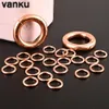 Navel Bell Button Rings Vanku 2pcs Round Ring Ear Hanger Weights For Stretched Earlobe Plugs Piercing Stainless Steel Gauges Jewelry 230905