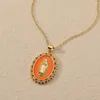 Pendant Necklaces Women's Religious Jewelry Enamel Virgin Mary Fashion Personality Necklace Accessories Holiday Gifts
