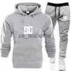 Mens Hoodies Sweatshirts European and American fashion couple Hoodie suit Men and women Casual wear suit sportswear suit Solid color pullover trousers su x0905