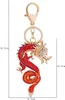 Dragon Keychain 3D Animal Keychain Crystal Keychains Hand Crafts Charm Pendant Chinese New Year Gifts 1221323