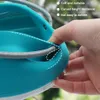 Camp Kitchen Silicone Folding Kettle Camping Teapot Portable Coffee Tea Cooker Collapsible Mini Boiling Water Pot With Tear Handing Supplies 230905