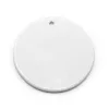 groothandel sublimatie blanco ornament wit keramiek 3 inch rond hart sterboom porseleinen hanger met gouden koord voor kersttag ZZ