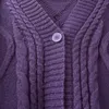 Kvinnors tröjor Autumn Speak Style Now Y2K tröja Cardigan Women 1989 American Retro Purple Cardigans Fashion Star Long ärmar 230904