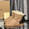 2023 UUGデザイナーブーツTasman Slippers Chestnut Fur Slides Winter Boots Men Men Ultra Mini Platform Boot Australia Snow Booties Tazz Slippers