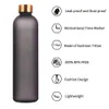 water bottle Bouteille d'eau 1L avec marqueur de temps 32 OZ motivationnelle réutilisable Fitness Sports en plein air voyage étanche sans BPA plastique givré L230905