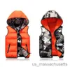 Down Coat Enfants Camouflage Gilet Adolescent Automne Hiver Bas Coton Manteaux Garçons Filles Gilet Enfants Veste À Capuchon Enfant Survêtement 10y R230905