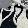 브로치 여자 니트 웨이스트 코트 패션 캐주얼 코트 느슨한 니트 가디건 코트 민소매 조끼 레이스 풀오버 탑