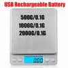 1000g/0.1g 500g/0.1g 2000g/0.1g LCD Portable USB Rechargeable Battery Mini Electronic Digital Scales Pocket Case Postal Kitchen Accuracy Jewelry Dry Herb Weight New