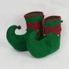 Juldekorationer Elf Hat Santa Shoes With Bell Decor for Children Adult Xmas Costume Festive Party Supplies Hatshoes Set 230905