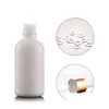 Garrafas de embalagem por atacado mais recente 10ml 15ml 20ml 30ml 50ml 100ml conta-gotas de vidro branco porcelana óleo essencial recipientes cosméticos com g dhw8h