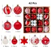 Décorations de Noël 42 pièces ornements de boule incassables boules décoratives en plastique transparent ensemble pour crochets de décoration de vacances d'arbre de Noël inclus 230905