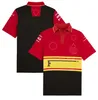 2023 New F1 Team uniform red men's short-sleeved T-shirt outdoor sports racing suit plus size customization