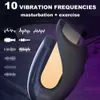 Masturbadores Glans Estimular Penis Vibrador 10 Velocidade Masculino Masturbador Delay Trainer Adulto Endurance Exercício Sex Toys para Homens Masturbat 230904