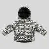 Daunenmantel Kinderjacke Jungen Mäntel Winter Kinder Daunen Baumwolle Gefütterte Jacke Mädchen Camouflage Outwear Seiten Babykleidung R230905