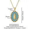 Pendant Necklaces Women's Religious Jewelry Enamel Virgin Mary Fashion Personality Necklace Accessories Holiday Gifts