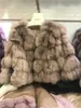 Womens Fur Faux 100% Natural Jacket Real Coat Winter Women Luxury Fashion 55cm Short Streetwear 230904