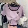 امرأة تي قمصان قميص قميص 2023 مصمم أزياء زاحفون تيز رفيع الأكمام القصيرة الصيفية تنفس tshirts S-XL