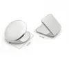 Compact Mirrors 1pcs Portable Women Stainless Steel Makeup Mirror Hand Pocket Folded-Side Cosmetic Make Up Mirror Small Various Shapes 230904