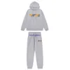 8v6v Männer und Frauen Hoodie Sweatshirt Trendy Trapstar Gelb Grau Handtuch Bestickt Plüsch Paar Pullover Hosen Casual Set