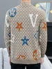 Designer kardigan mężczyźni swetra swetry guziki w górę koszula