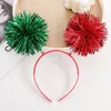 Otro evento Suministros para fiestas Diadema de Navidad Colorida Bola de seda brillante Accesorios para el cabello Aros de rendimiento Sombreros para niños Navidad Halloween 230905