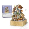 Blocks Idea Windmill Octave Creative Toys Building Block Classical Music House Decoration Holiday Toys Gifts R230905