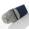 Bokadiao masculino feminino cinto de lona militar luxo 3d estrela fivela metal jeans cinto tático do exército para homens cinta masculina