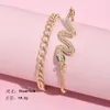 Bangle Boho Multilevel Bracelets For Women Vintage Geometric Gold Color Snake Eagle Pharaoh Crystal Butterfly Lock Jewelry Gift 230904