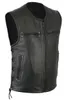 Gilet da uomo Gilet da moto in pelle da uomo Tinta unita Tasca grande senza maniche Giubbotti da motociclista Vintage Gilet casual Maschile Taglie forti S-5XL 230904