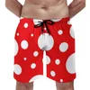 Shorts pour hommes Black Polka Dots Board Summer Dot Circles Art Casual Beach Pantalons courts Hommes Sports Modèle à séchage rapide Maillots de bain