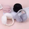 Kulak muffs 1pc portatif katlanır kış sıcak kulaklıklar moda düz renkli kulak ışığı açık soğuk koruma yumuşak peluş kulak ısıtıcı 230905